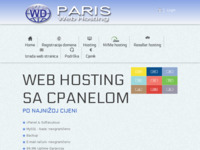 Frontpage screenshot for site: Web hosting - Registracija domene - PARIS hosting (https://www.webdizajn.biz)
