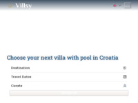 Frontpage screenshot for site: Vile sa bazenima za savršen odmor u Hrvatskoj (https://villsy.com/)
