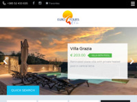 Frontpage screenshot for site: (https://www.eurotours-villas.com/)