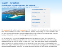 Frontpage screenshot for site: Brač (http://www.kroatien-adrialin.de/ortsinfos/insel-brac/)