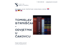 Frontpage screenshot for site: Odvjetnički ured Tomislav Strniščak - Odvjetnik u Čakovcu (http://www.odvjetnik-strniscak.hr)