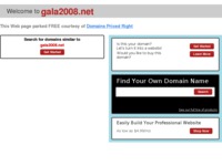 Frontpage screenshot for site: (http://www.gala2008.net)