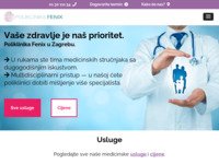 Frontpage screenshot for site: Poliklinika Fenix u Zagrebu (https://www.poliklinika-fenix.hr/)