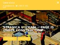 Frontpage screenshot for site: Leno d.o.o. – LENO d.o.o. registriran je za djelatnost Organizacija izvedbe projekata za zgrade (http://www.leno.hr)