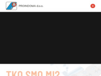 Frontpage screenshot for site: Proindoma – Strojevi za procesnu prehrambenu industriju (https://proindoma.hr/)