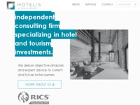 Frontpage screenshot for site: Hotelis - Valuation & Advisory (http://www.hotelis.hr/en)