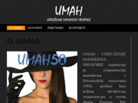 Frontpage screenshot for site: Modna agencija Umah - Fashion (http://www.umah.hr/)