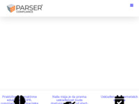 Frontpage screenshot for site: GDPR, compliance usluge, informacijska sigurnost | Parser compliance (http://www.parser.hr)