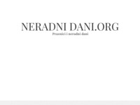 Frontpage screenshot for site: Neradni dani i državni praznici (https://neradnidani.org)