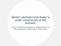 Frontpage screenshot for site: Ženski rukometni klub Rudar - službena web stranica (https://www.zrkrudar.hr)