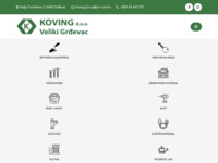 Frontpage screenshot for site: Koving d.o.o. (https://koving-zeljezarija.hr/)