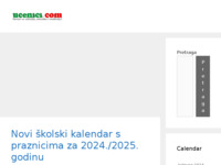 Frontpage screenshot for site: Portal za učitelje i učenike. Kalendar s školskim praznicima 2020./2021. (https://ucenici.com)