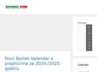 Slika naslovnice sjedišta: Portal za učitelje i učenike. Kalendar s školskim praznicima 2020./2021. (https://ucenici.com)