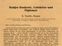 Frontpage screenshot for site: Ruđer Bošković (http://www.fernuni-hagen.de/MATHPHYS/veselic/rudjer/)