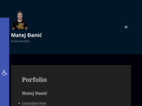Frontpage screenshot for site: Matej Đanić (http://matej-danic.from.hr)