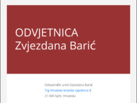 Slika naslovnice sjedišta: Odvjetnik u Splitu,  Zvjezdana Barić (http://www.odvjetnica-baric.hr)