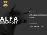 Frontpage screenshot for site: ALFA SIGURNOST D.O.O. (https://alfa-sigurnost.com)