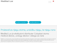 Frontpage screenshot for site: Proizvodi za njegu stome, urološku njegu, te njegu rana - Medikal Lux (http://medikal-lux.hr)