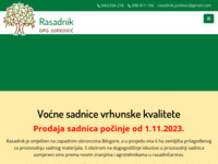 Frontpage screenshot for site: (http://rasadnik-opg-jurkovic.hr/)