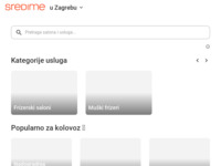 Frontpage screenshot for site: Rezervirajte frizera, kozmetičara ili masažu u salonima Hrvatske (https://www.sredime.hr)