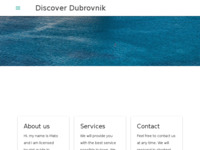 Frontpage screenshot for site: Discover Dubrovnik (https://www.discoverdubrovnik.hr)
