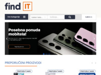 Frontpage screenshot for site: FindIt.hr - Web shop – Računala i mobiteli, bijela tehnika, ergonomske stolice… (https://findit.hr)