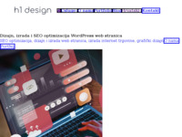 Frontpage screenshot for site: H1 Design - Izrada web stranica i grafički dizajn, Zagreb (https://www.h1-design.hr)
