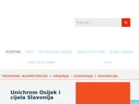 Frontpage screenshot for site: Unichrom.hr – Sve za klimu (http://www.unichrom.hr)