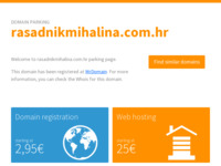 Frontpage screenshot for site: (http://www.rasadnikmihalina.com.hr)
