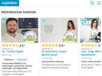 Frontpage screenshot for site: Najdoktor.com - Najbolji doktori u Hrvatskoj - Iskustva pacijenata (http://najdoktor.com)