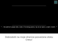 Frontpage screenshot for site: Privatna, neprofitabilna, informacijska stranica posvećena otoku Cresu (http://www.otok-cres.net)