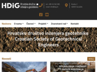 Frontpage screenshot for site: Hrvatsko društvo inženjera geotehnike (HDIG) (http://www.uig.hr)