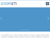 Frontpage screenshot for site: (http://exor-eti.hr)