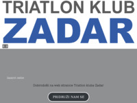 Frontpage screenshot for site: Triatlon klub Zadar (http://zadartriatlon.hr)