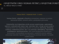 Slika naslovnice sjedišta: Odvjetnik Vedran Petrić - Poreč (https://odvjetnik-petric.hr/)