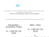 Frontpage screenshot for site: KB STUDIOS - Grafički Dizajn - Fotografija - Web (https://kbstudios.hr)