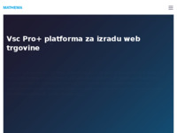 Frontpage screenshot for site: Mathema d.o.o. - Izrada web trgovine, VSC Pro+ platforma B2C i B2B web shop (https://www.mathema.hr)
