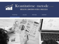 Frontpage screenshot for site: (http://kvantitativne-metode.com)
