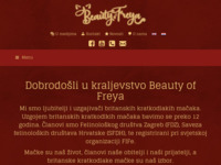 Frontpage screenshot for site: Beauty of Freya - Uzgajivačnica britanskih kratkodlakih mačaka (https://www.britishshorthair.com.hr)