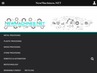 Frontpage screenshot for site: NewMachines.net - Međunarodni portal za nove strojeve (http://www.newmachines.net)