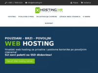 Frontpage screenshot for site: (https://xhosting.hr)