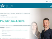 Frontpage screenshot for site: Poliklinika Arista (https://www.poliklinika-arista.hr/)