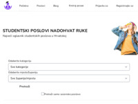 Frontpage screenshot for site: Studentski poslovi - pronađi studentski posao (http://studentski-poslovi.hr)