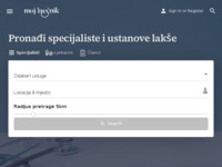 Frontpage screenshot for site: Home - Moj liječnik (https://mojlijecnik.com)