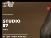 Frontpage screenshot for site: (https://tattoo-studio57.com/)