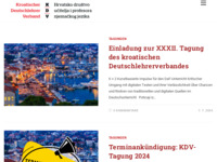 Frontpage screenshot for site: KDV Hrvatsko društvo učitelja i profesora njemačkog jezika (https://www.kdv.hr)