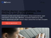 Frontpage screenshot for site: Online konzultacije s liječnikom, bolovanja i recepti - EUDoctor (https://eudoctor.org/)