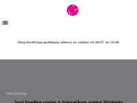 Frontpage screenshot for site: West Bowling – Najveći bowling centar u Hrvatskoj (https://westbowling.hr/)