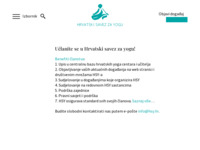 Frontpage screenshot for site: Dobrodoš¡li na mrežnu stranici Hrvatskog saveza za yogu (http://hsy.hr)
