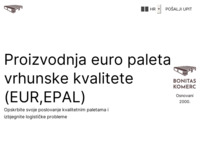 Slika naslovnice sjedišta: Proizvodnja euro paleta vrhunske kvalitete (EUR,EPAL) | Bonitas Komerc d.o.o. (https://www.bonitaskomerc.hr/)